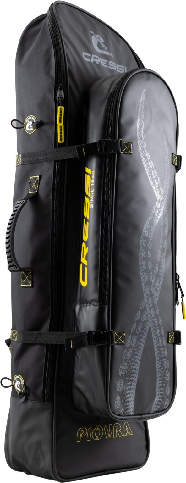 Zaino Cressi Piovra Dry nero e giallo, vista intera