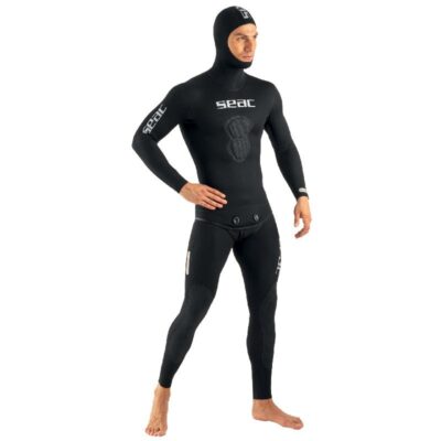 Seac Black Shark Man 7 mm, muta nera con giacca e pantalone