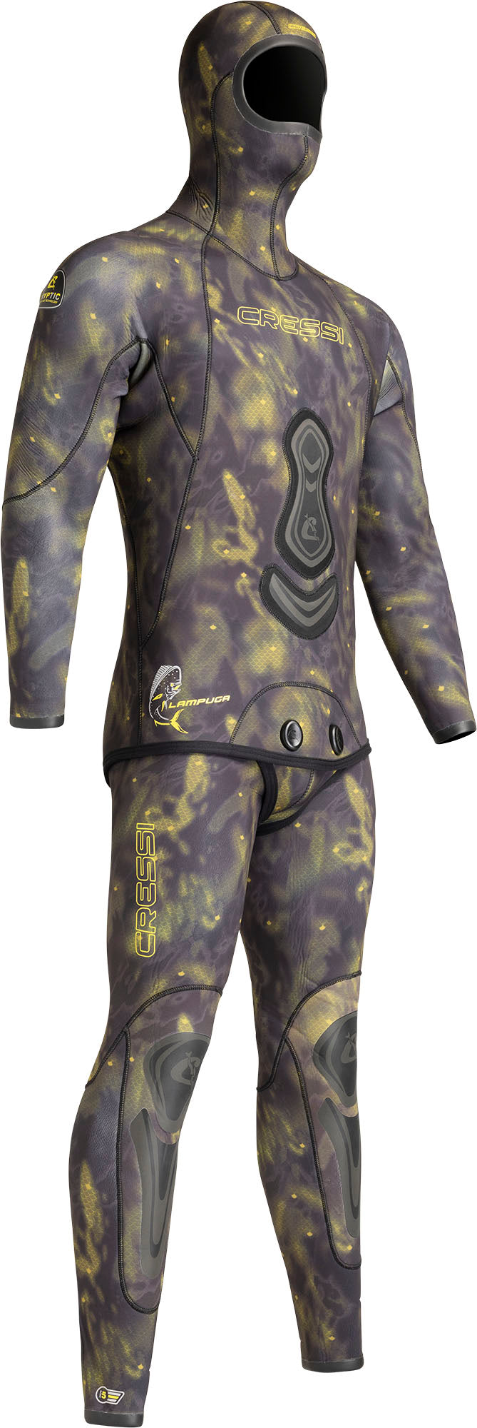 cressi-lampuga-5mm Muta Cressi Lampuga uomo camouflage 5 mm due pezzi