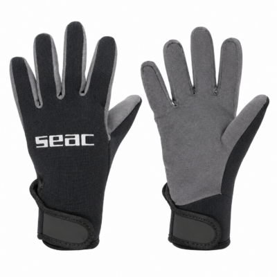 Guanti SEAC Amara Comfort 1,5 mm, dorso e palmo su sfondo bianco